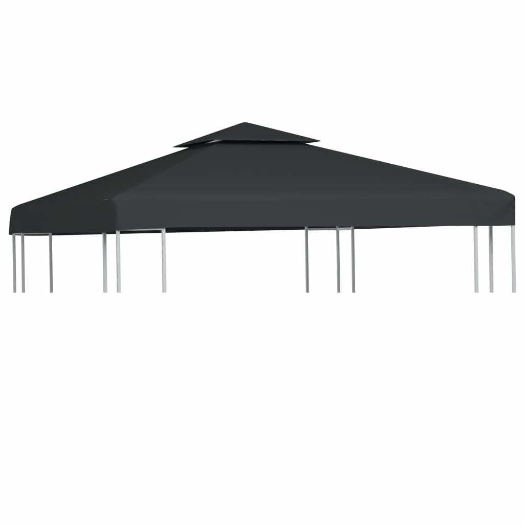 vidaXL Gazebo Cover Canopy Replacement 9.14 oz/yd2 Dark Gray 10'x10'