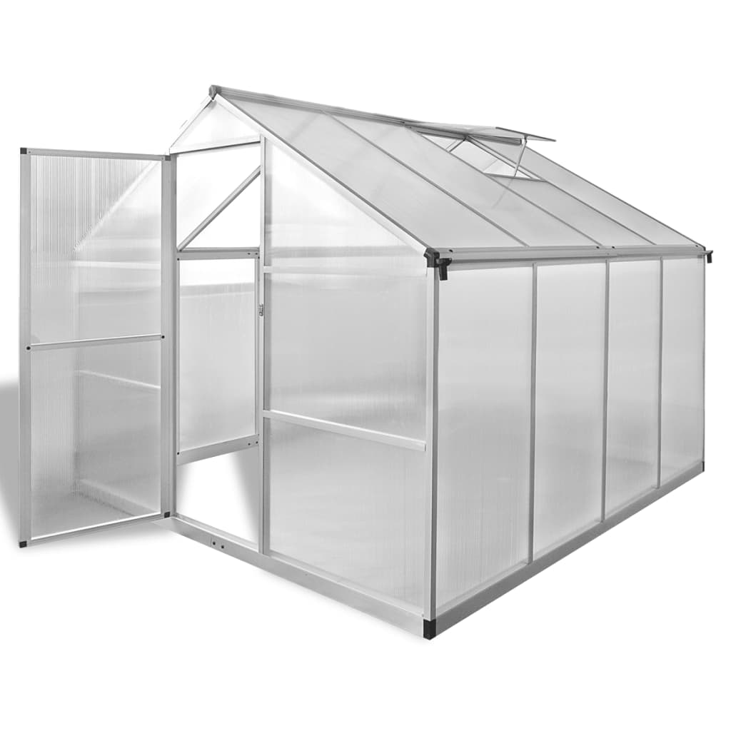 vidaXL Reinforced Aluminium Greenhouse with Base Frame 65.12 ft2