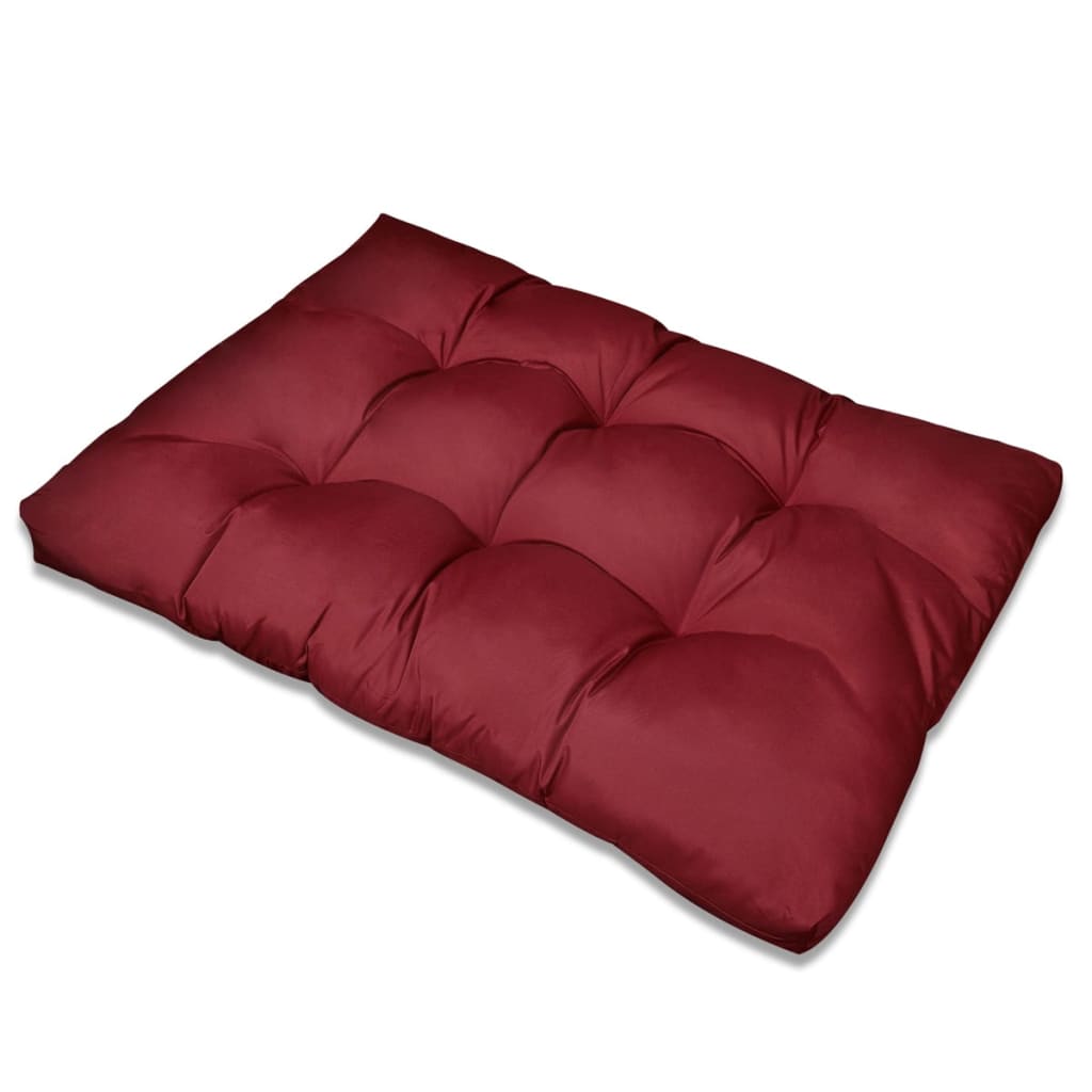 vidaXL Wine Red Upholstered Seat Cushion 47.2" x 31.5" x 3.9"