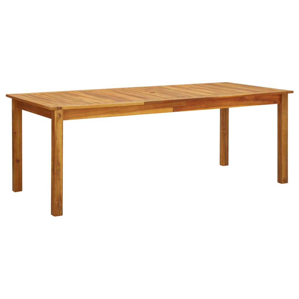 vidaXL Patio Table 78.7"x35.4"x29.1" Solid Acacia Wood