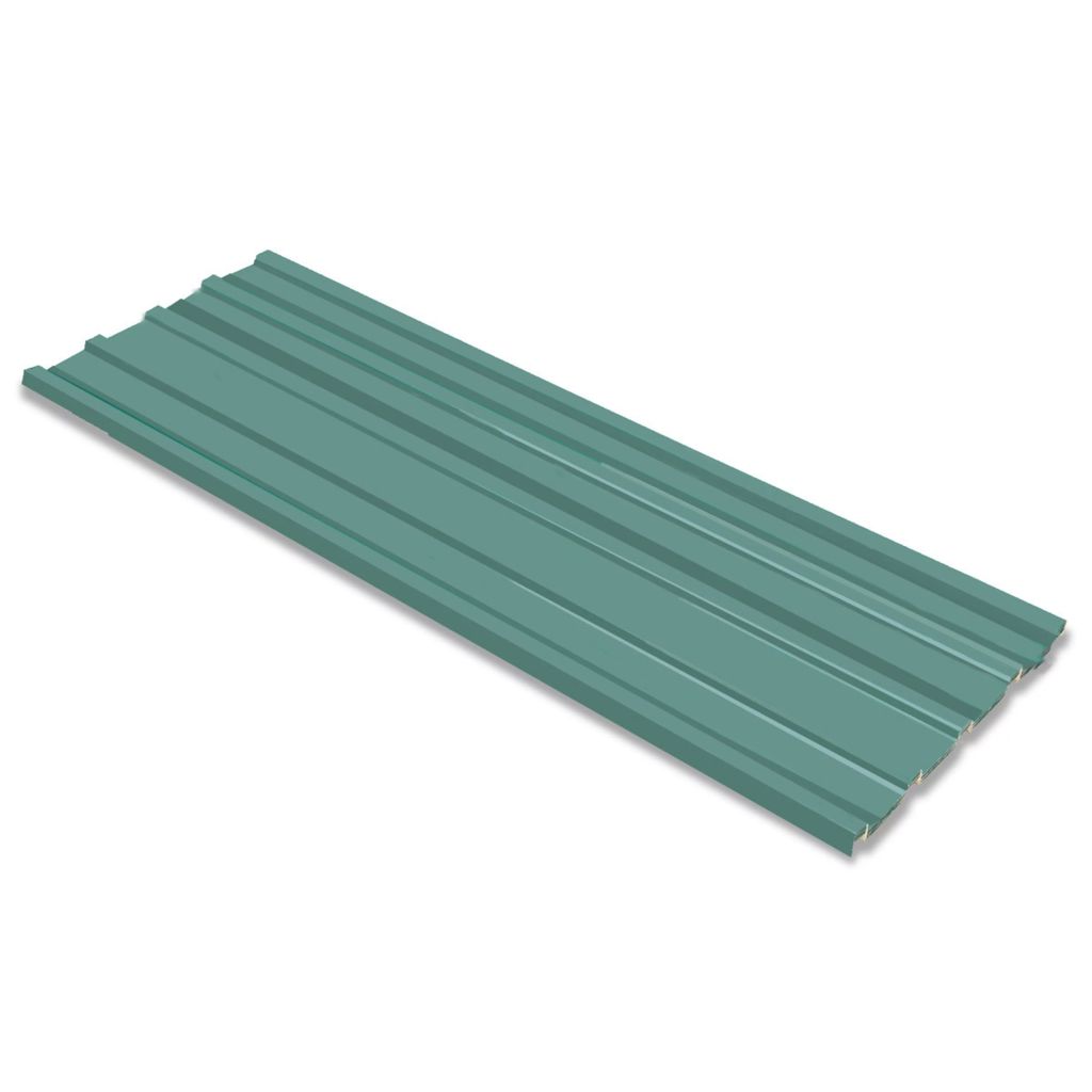 vidaXL Roof Panels 12 pcs Galvanized Steel Green