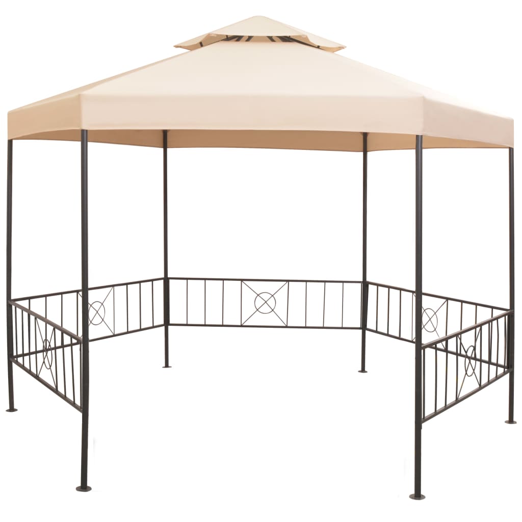 vidaXL Garden Marquee Gazebo Pavilion Tent Beige 127.2"x104.3"