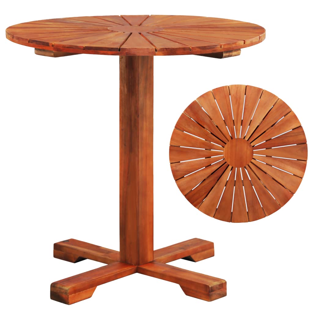 vidaXL Bistro Table 27.6"x27.6" Solid Acacia Wood