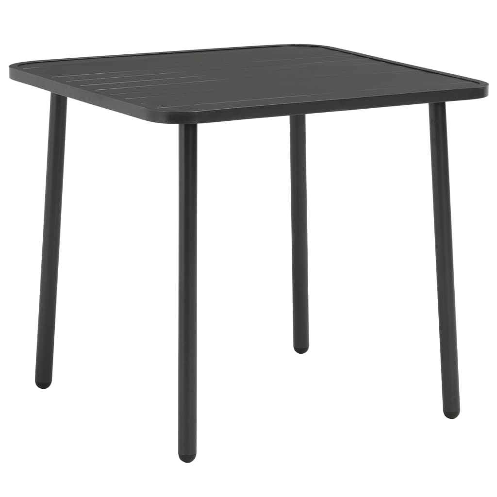 vidaXL Patio Table Dark Grey 31.5"x31.5"x28.3" Steel