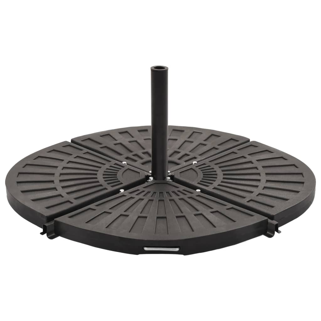 vidaXL Umbrella Weight Plate Black Fan-shaped 44.1 lbs