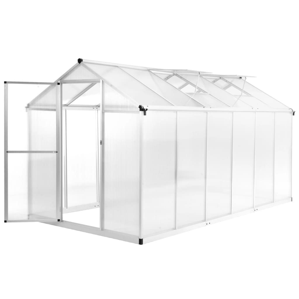 vidaXL Greenhouse Aluminum 142.5x74.8"x76.8" 473.6 ft2