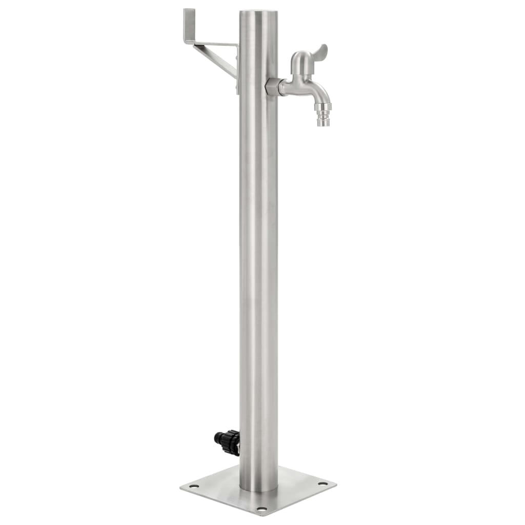 vidaXL Garden Water Column Stainless Steel Round 25.5"