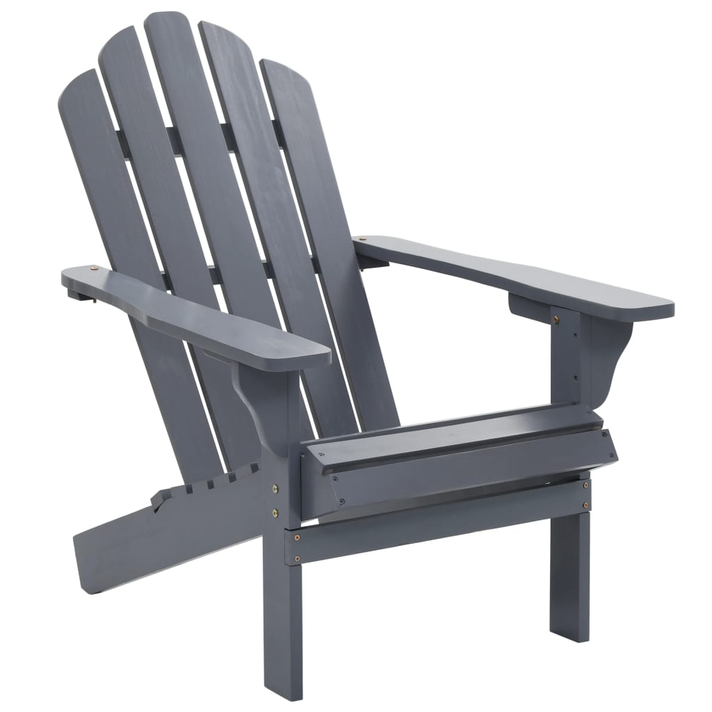 vidaXL Patio Chair Wood Gray