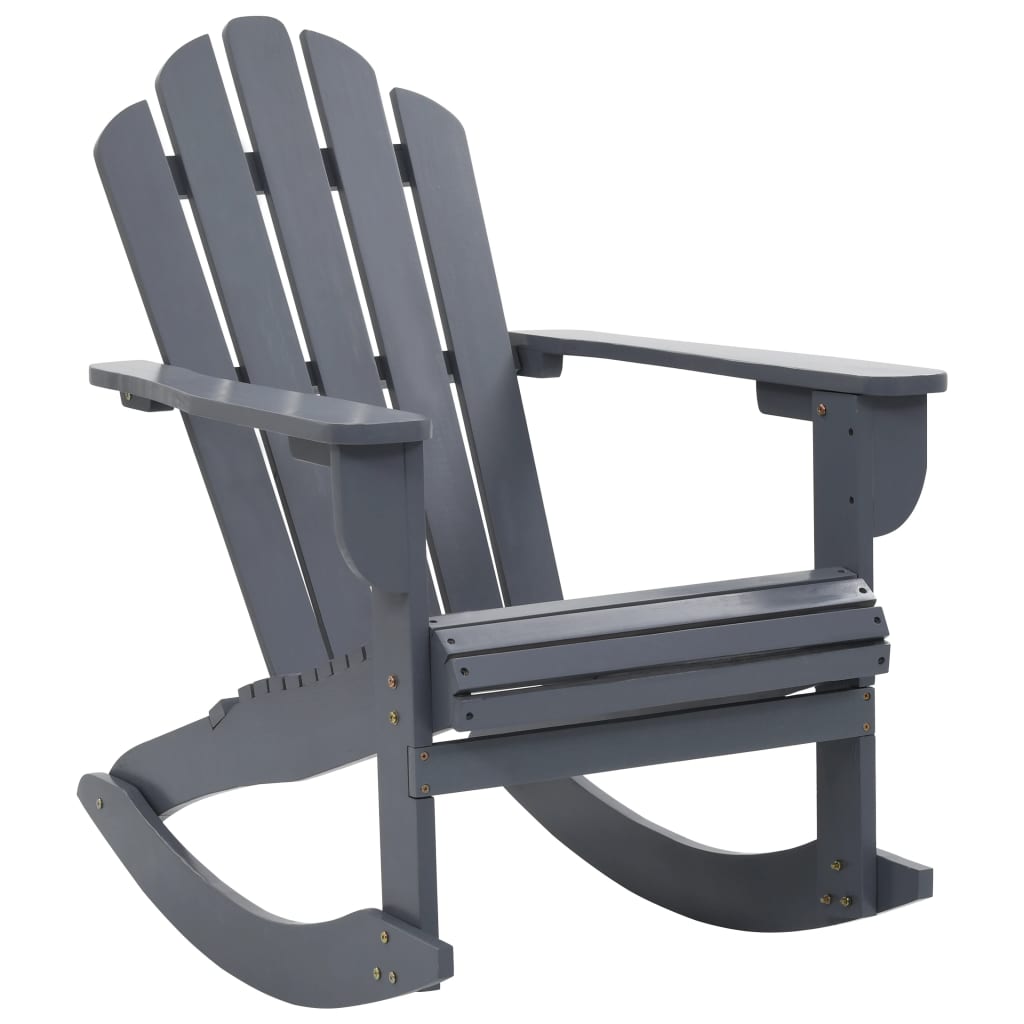 vidaXL Patio Rocking Chair Wood Gray