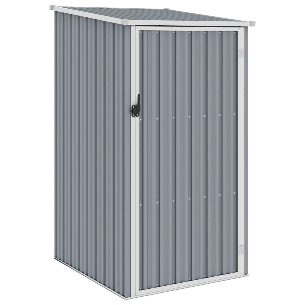 vidaXL Garden Shed Gray 34.3"x38.6"x62.6" Galvanized Steel