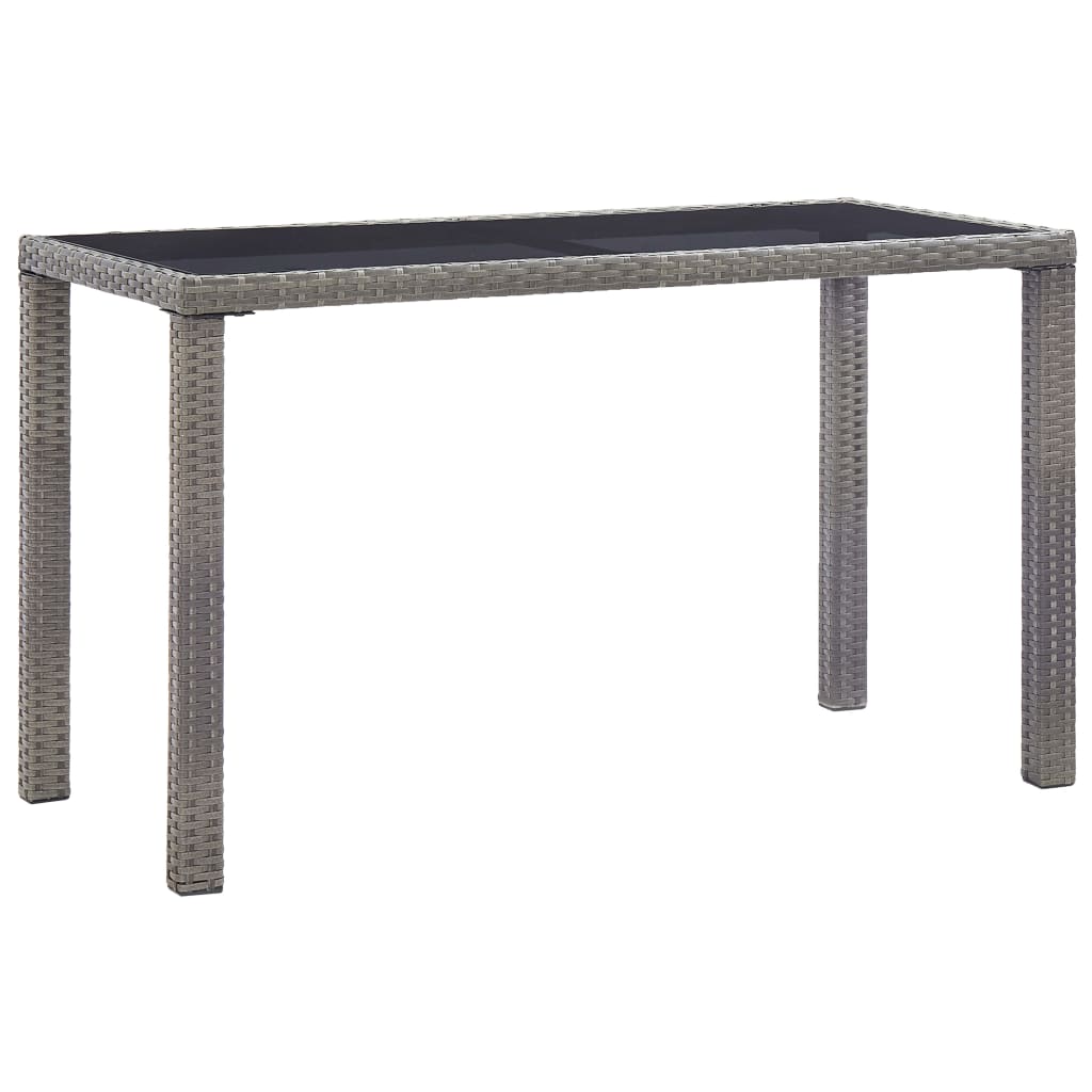 vidaXL Patio Table Anthracite 48.4"x23.6"x29.1" Poly Rattan