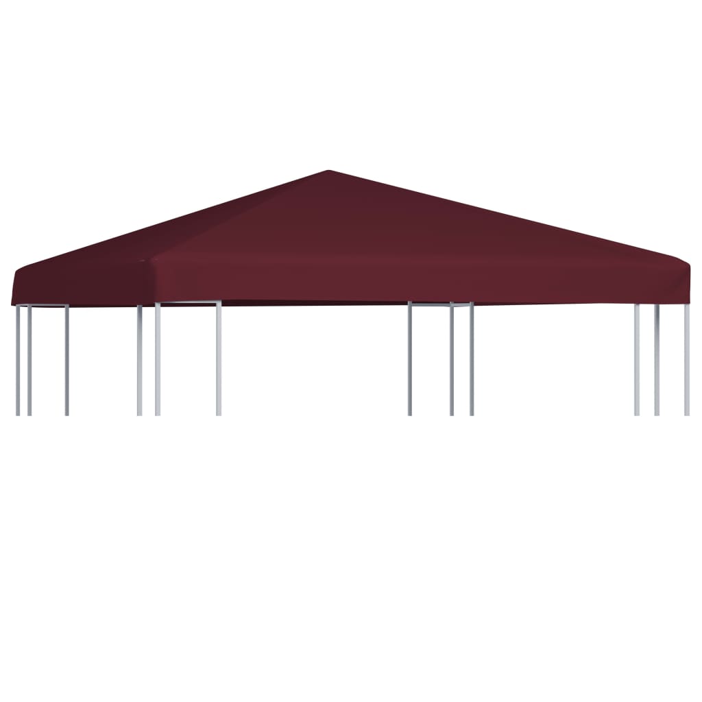 vidaXL Gazebo Top Cover 9.1 oz/yd2 9.8'x9.8' Bordeaux