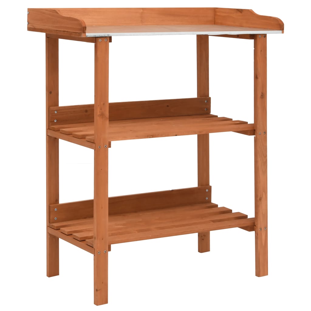 vidaXL Plant Stand 29.9"x14.6"x35" Firwood