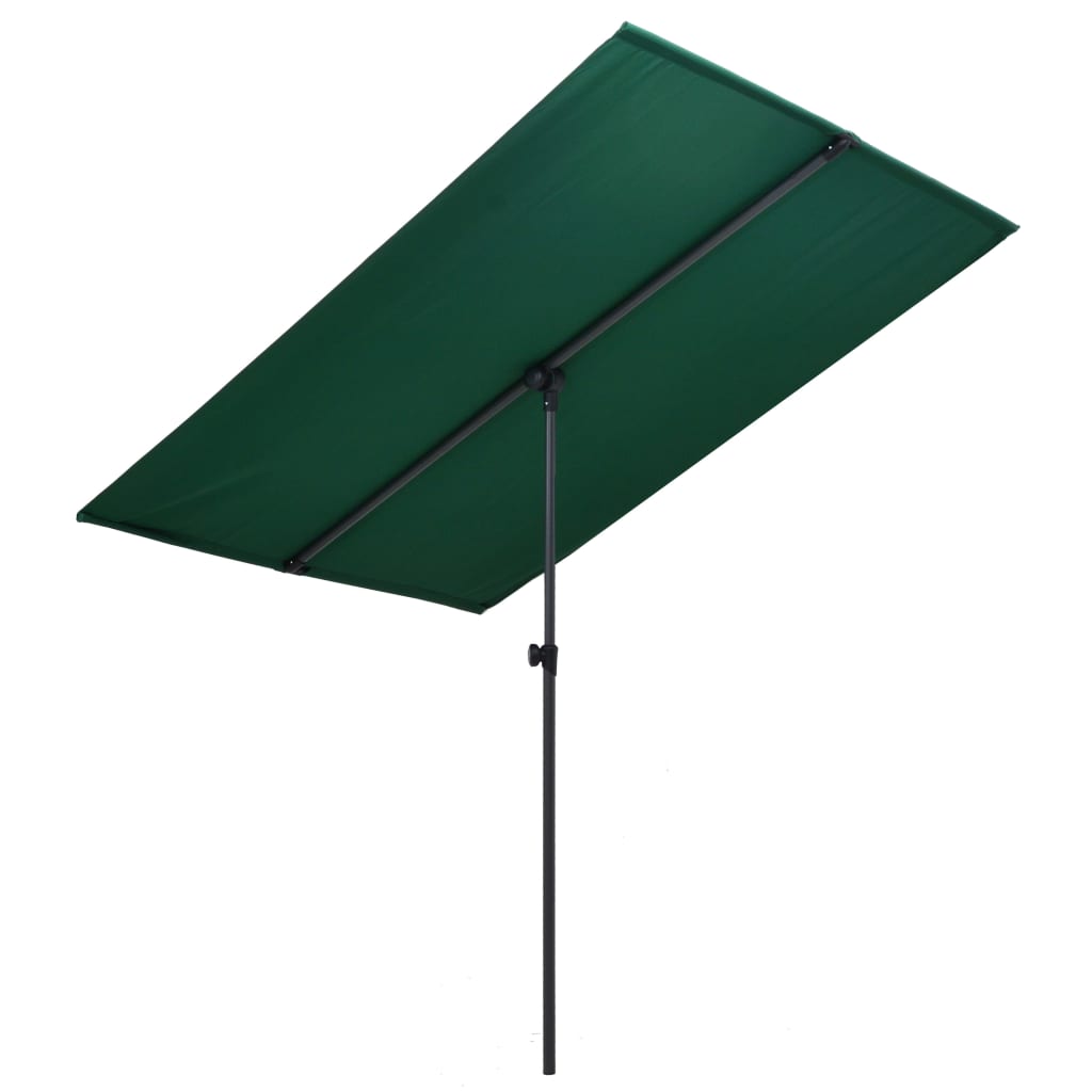 vidaXL Outdoor Parasol with Aluminum Pole 70.9"x51.2" Green