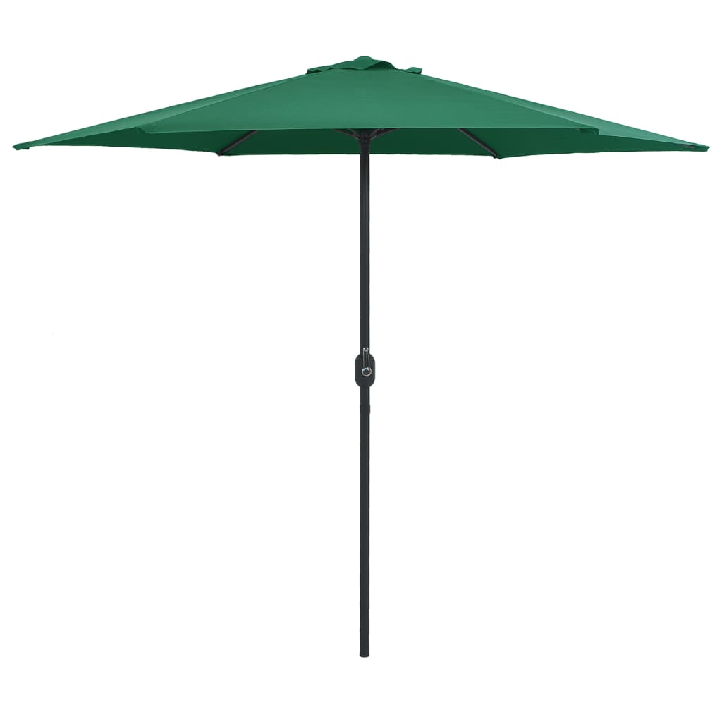 vidaXL Outdoor Parasol with Aluminum Pole 106.3"x96.9" Green