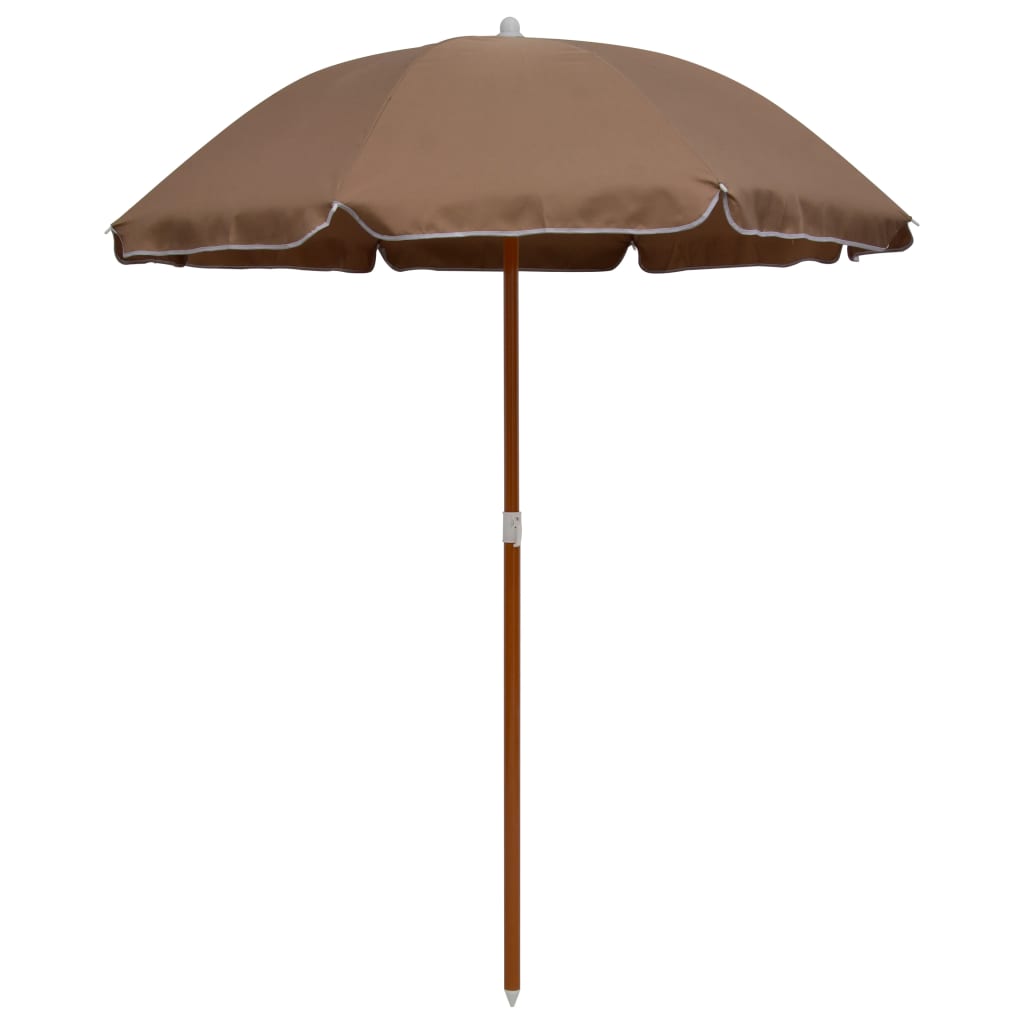 vidaXL Parasol with Steel Pole 70.9" Taupe