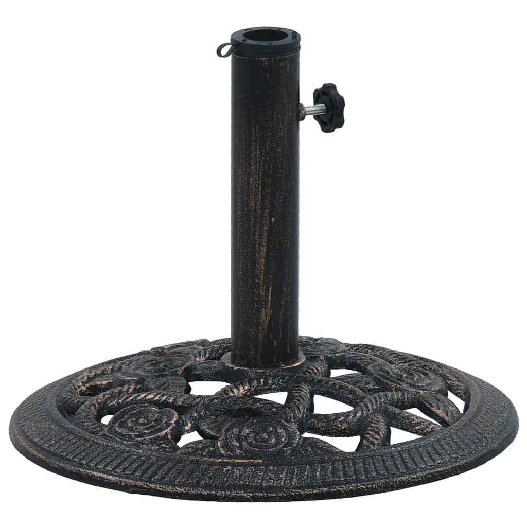 vidaXL Umbrella Base Bronze 9 kg 15.7" Cast Iron