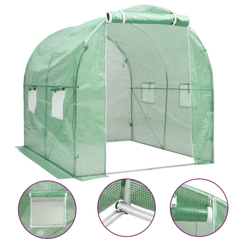 vidaXL Greenhouse 43.1 ft2 78.7"x78.7"x78.7"