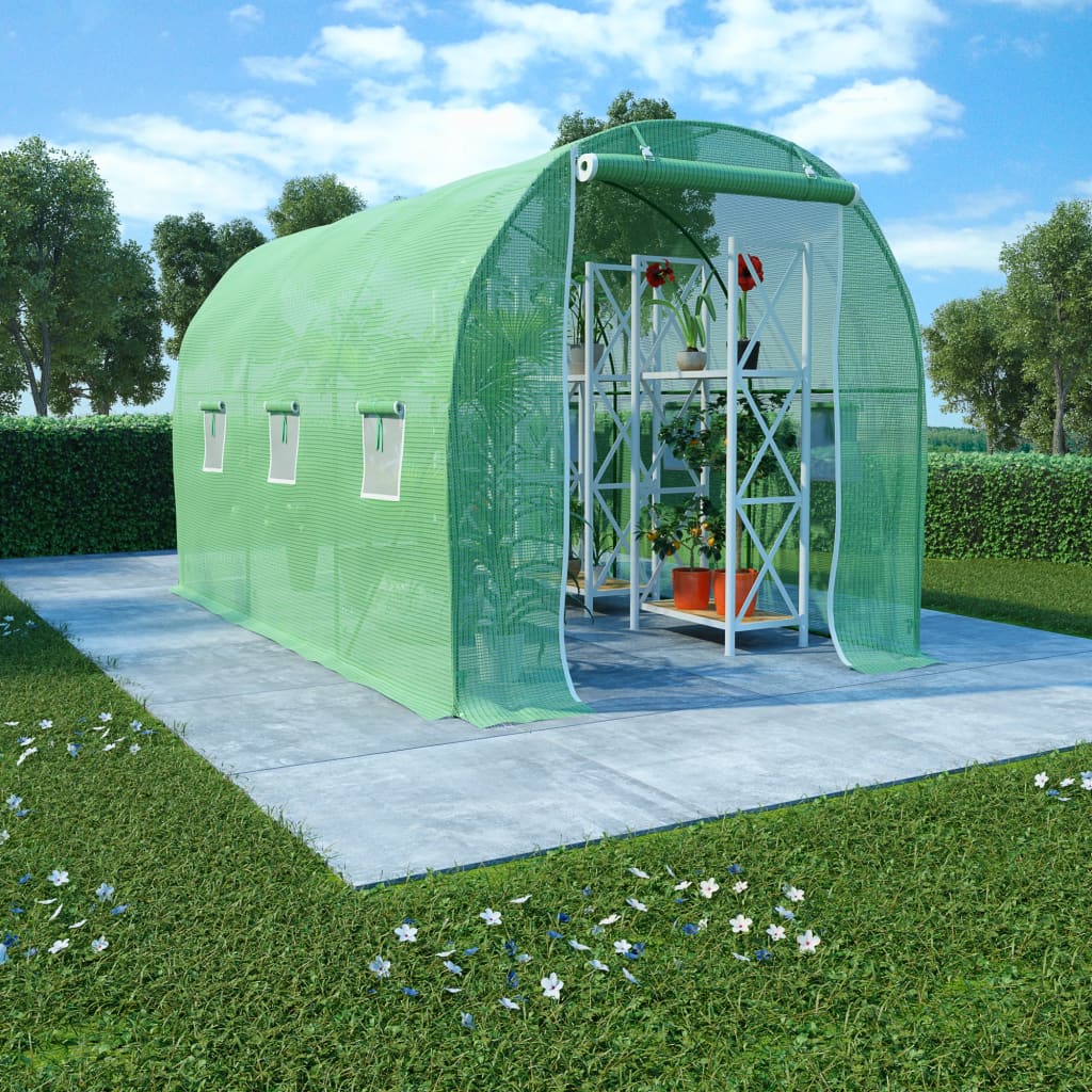vidaXL Greenhouse 73.8 ft2 135"x78.7"x78.7"