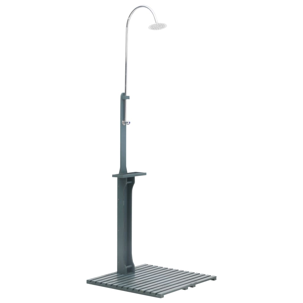 vidaXL Garden Shower Anthracite Wood