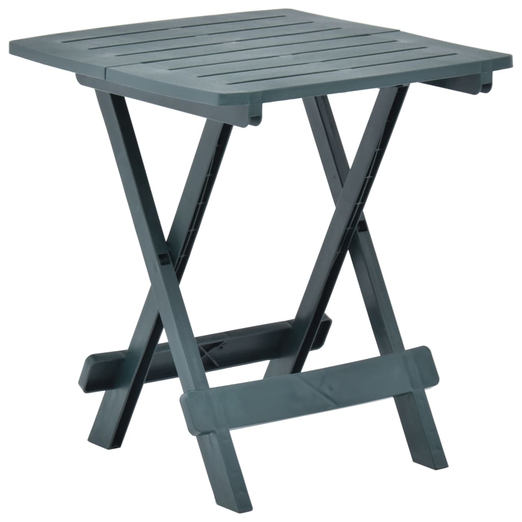 vidaXL Folding Patio Table Green 17.7"x16.9"x19.7" Plastic