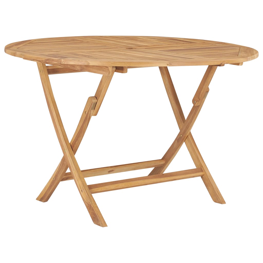 vidaXL Folding Patio Table 47.2" Solid Teak Wood