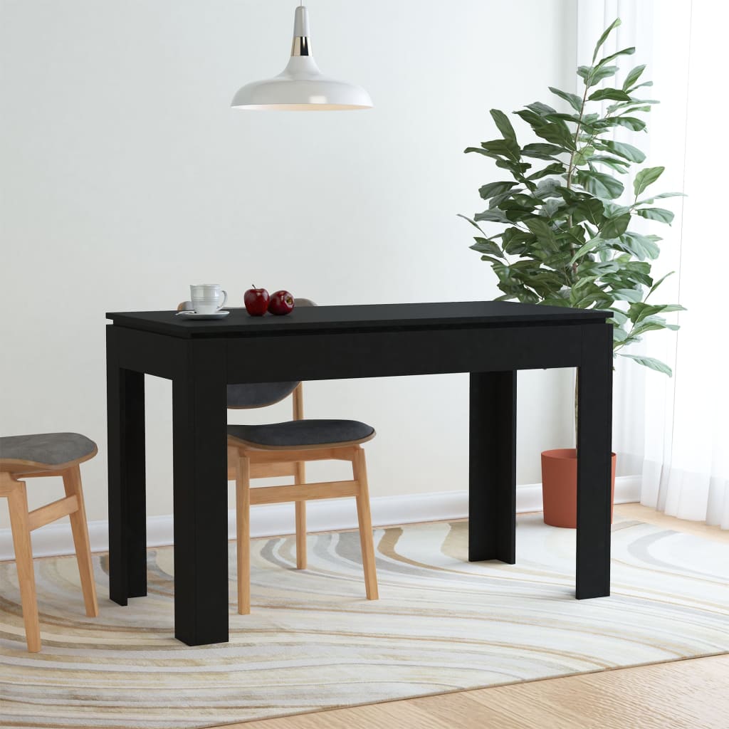vidaXL Dining Table Black 47.2"x23.6"x29.9" Chipboard