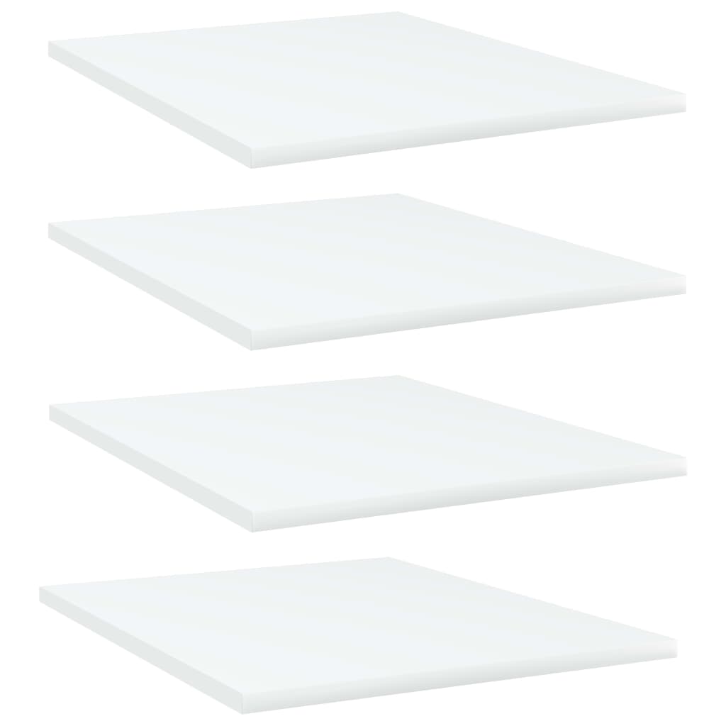 vidaXL Bookshelf Boards 4 pcs White 15.7"x19.7"x0.6" Chipboard