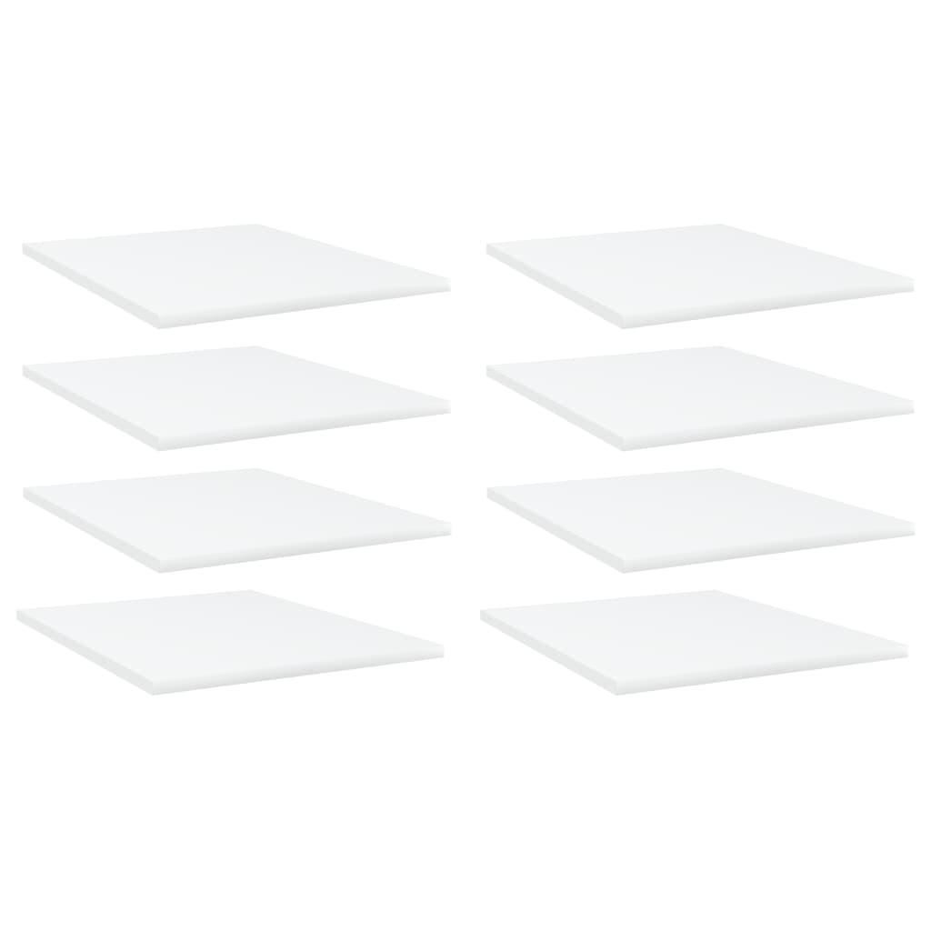 vidaXL Bookshelf Boards 8 pcs White 15.7"x19.7"x0.6" Chipboard
