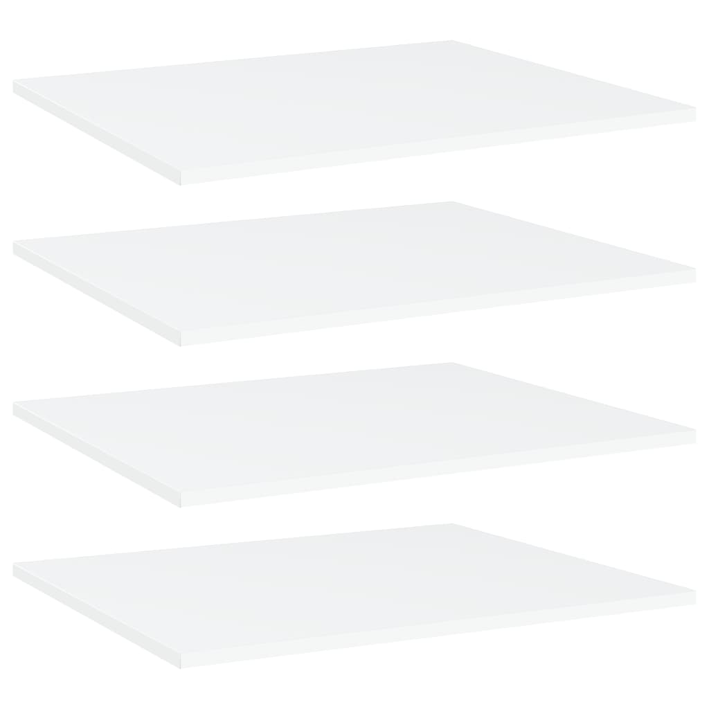 vidaXL Bookshelf Boards 4 pcs White 23.6"x19.7"x0.6" Chipboard