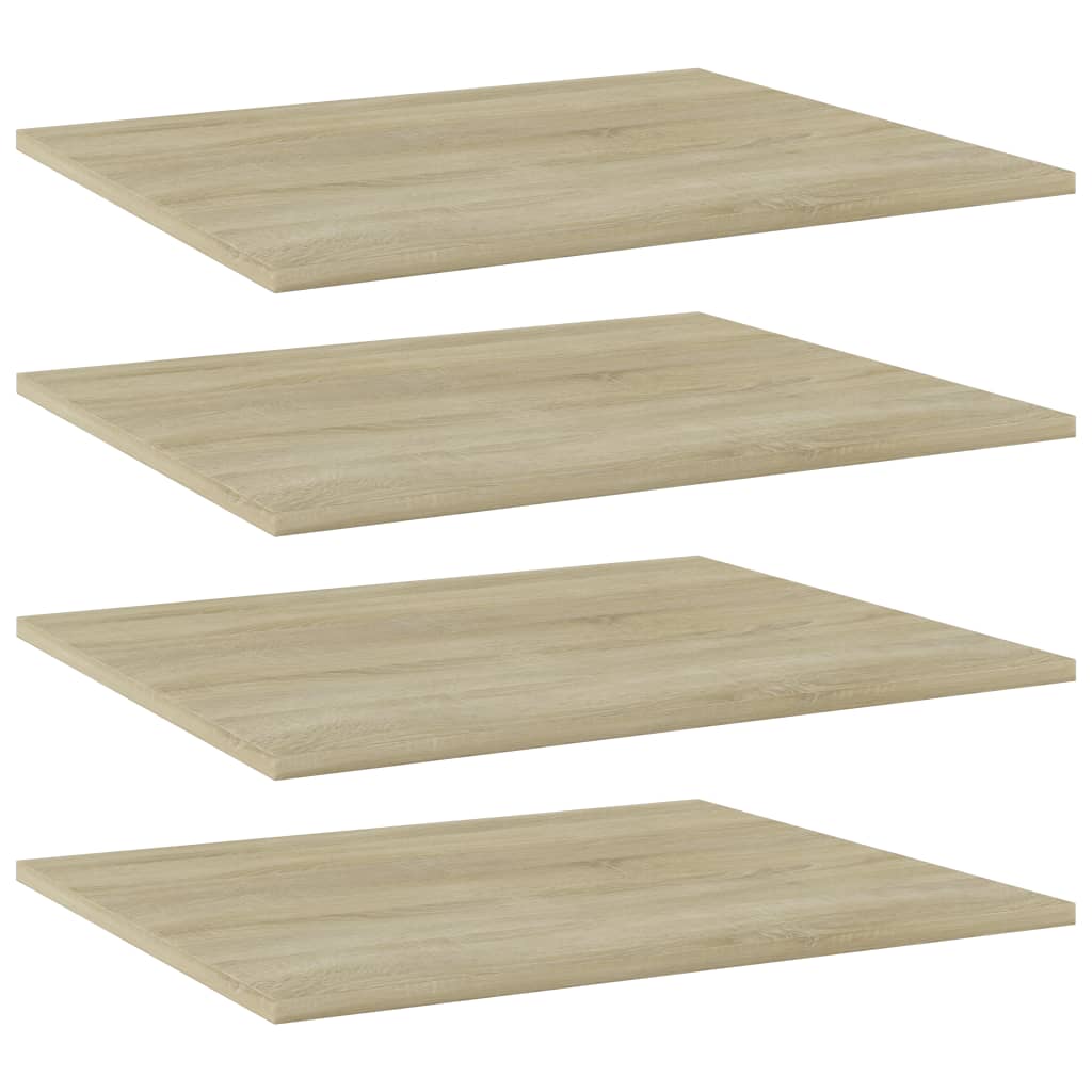 vidaXL Bookshelf Boards 4 pcs Sonoma Oak 23.6"x19.7"x0.6" Chipboard