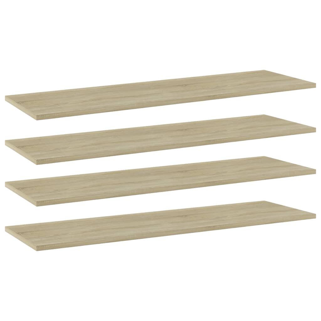 vidaXL Bookshelf Boards 4 pcs Sonoma Oak 39.4"x11.8"x0.6" Chipboard