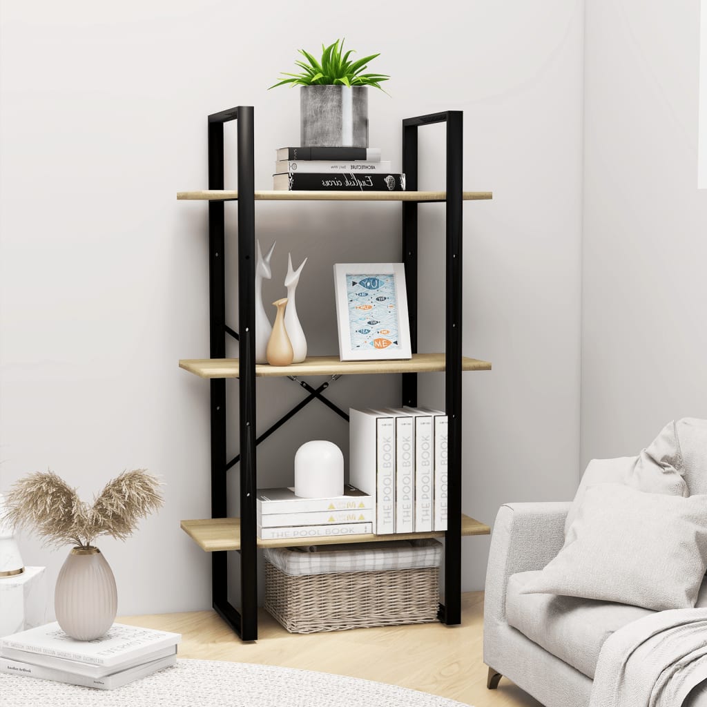 vidaXL Storage Shelf Sonoma Oak 23.6"x11.8"x41.3" Chipboard