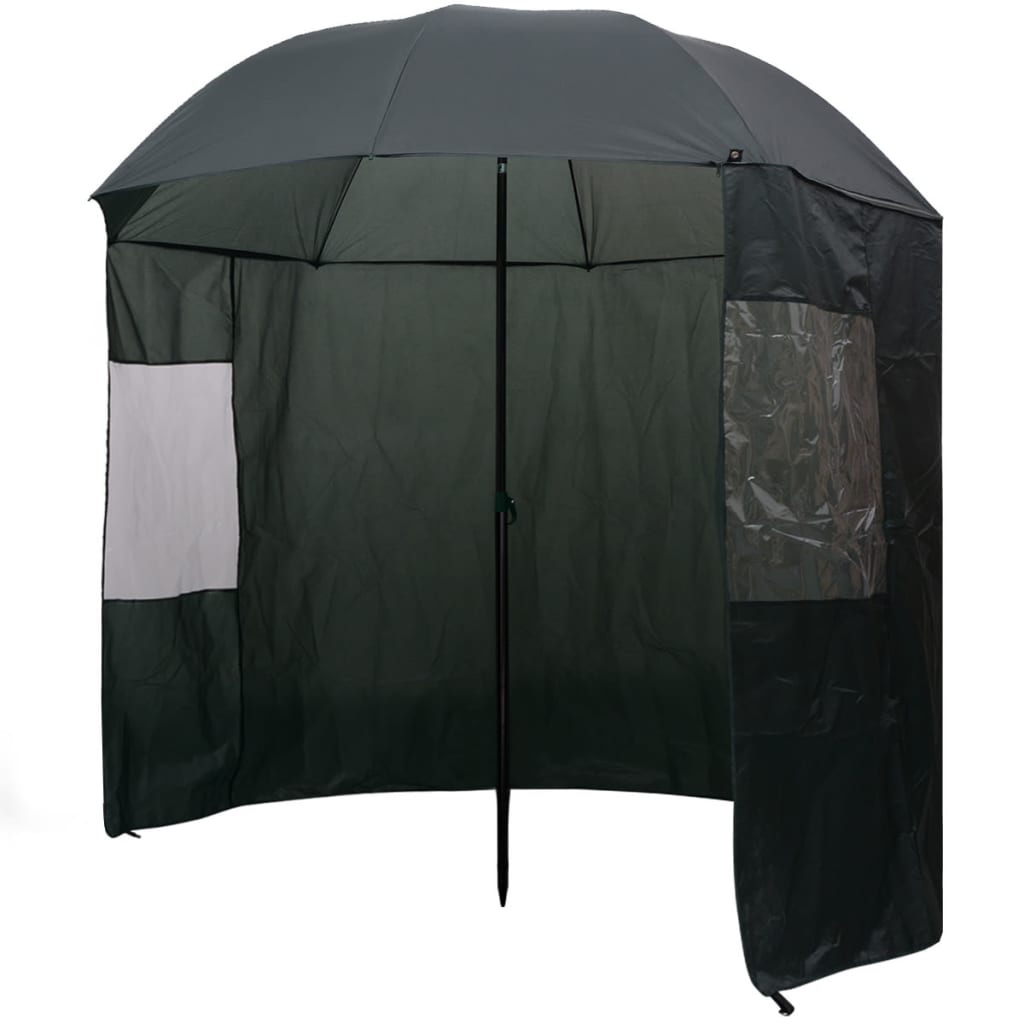 vidaXL Fishing Umbrella Green 94"x83"