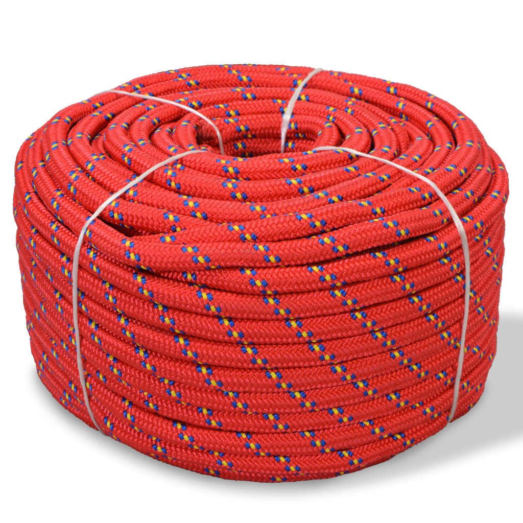 vidaXL Marine Rope Polypropylene 0.39" 1968.5" Red