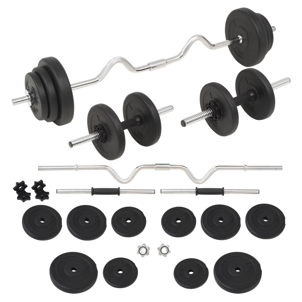 vidaXL Barbell and Dumbbell Set 66.1 lb