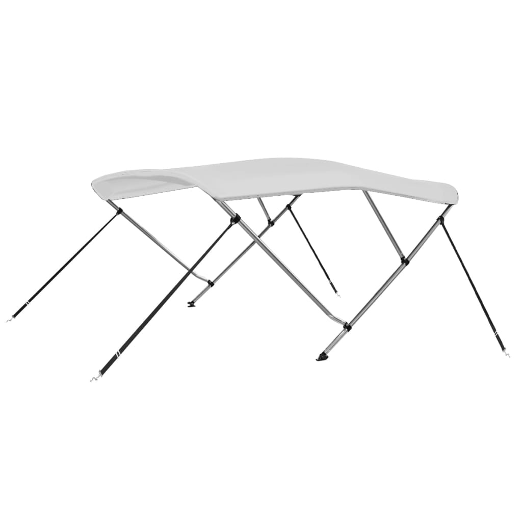 vidaXL 3 Bow Bimini Top White 72"x70.9"x53.9"