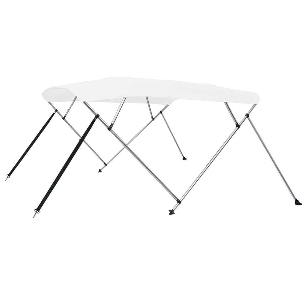 vidaXL 4 Bow Bimini Top White 95.7"x82.7"x53.9"