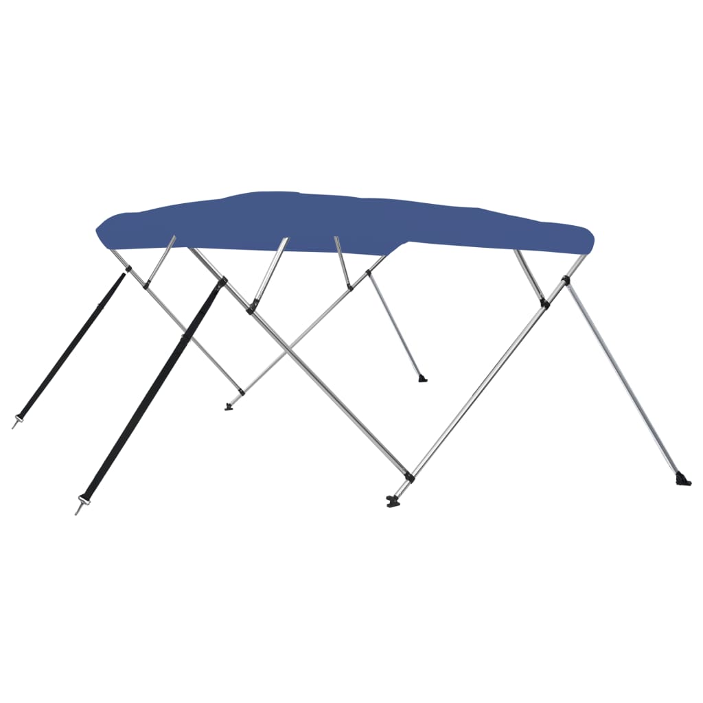 vidaXL 4 Bow Bimini Top Blue 95.7"x77.2"x53.9"