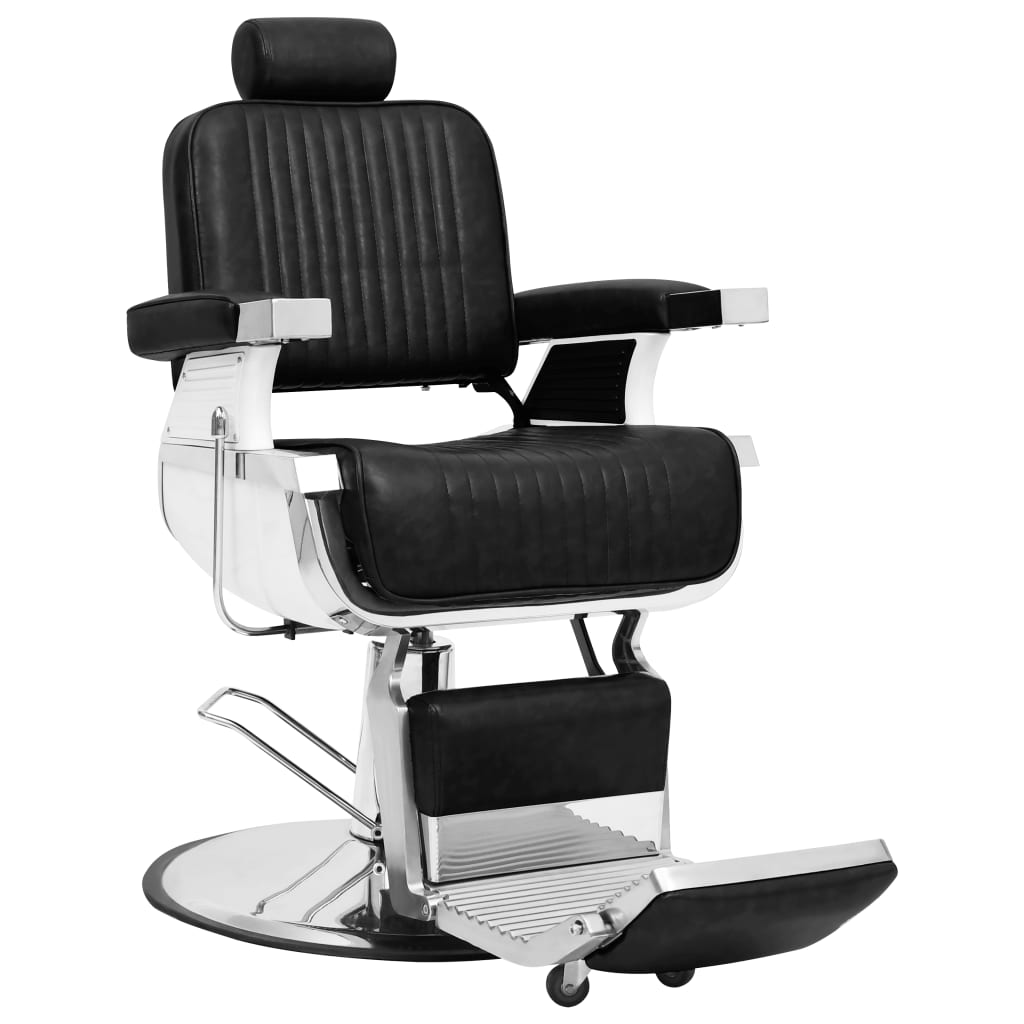 vidaXL Barber Chair Black 26.8"x27.2"x45.7" Faux Leather