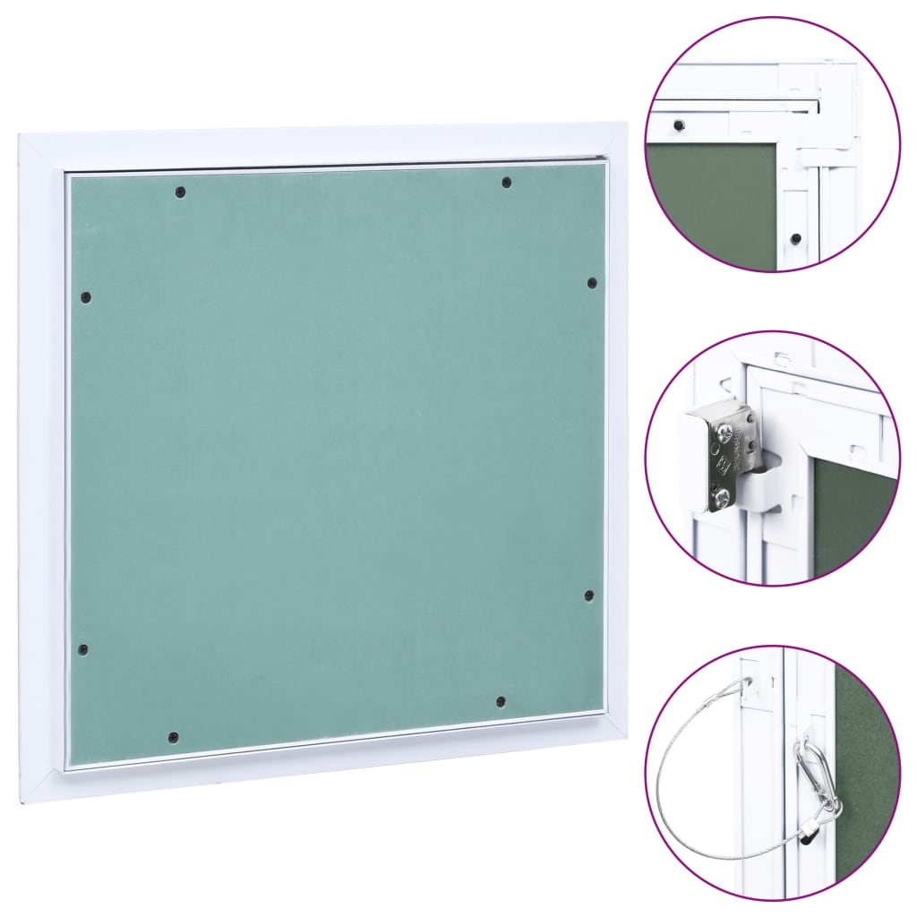 vidaXL Access Panel with Aluminum Frame and Plasterboard 11.8"x11.8"