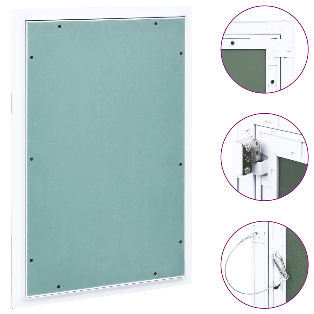 vidaXL Access Panel with Aluminum Frame and Plasterboard 15.7"x23.6"