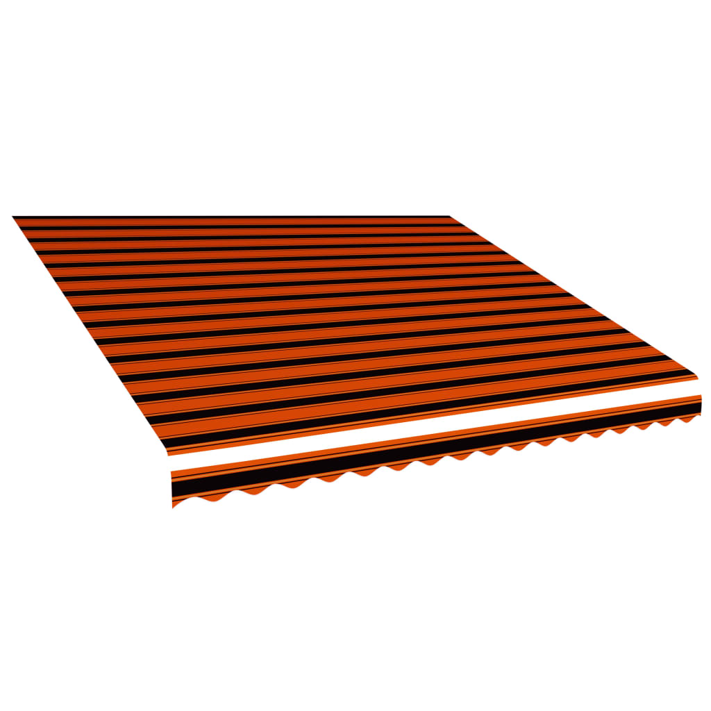 vidaXL Awning Top Sunshade Canvas Orange and Brown 157.5"x118.1"