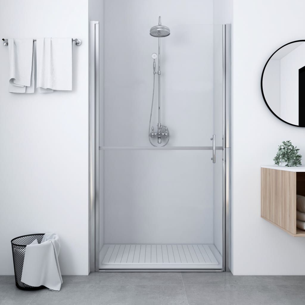 vidaXL Shower Door Tempered Glass 35.8"x76.8"