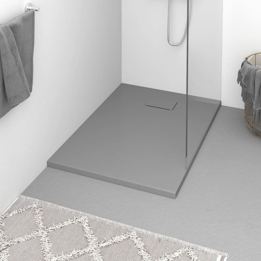 vidaXL Shower Base Tray SMC Gray 39.4"x27.6"