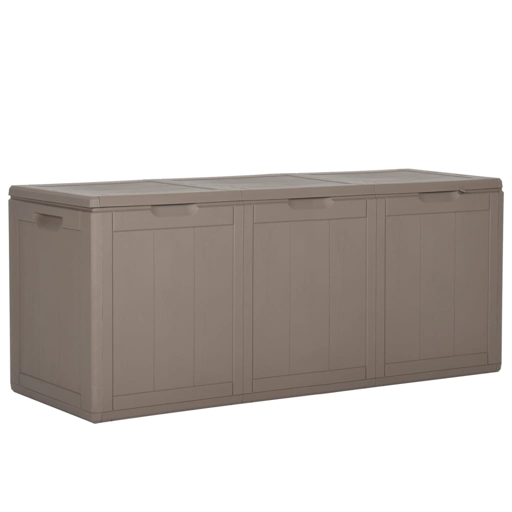 vidaXL Patio Storage Box 71.3 gal Brown PP Rattan