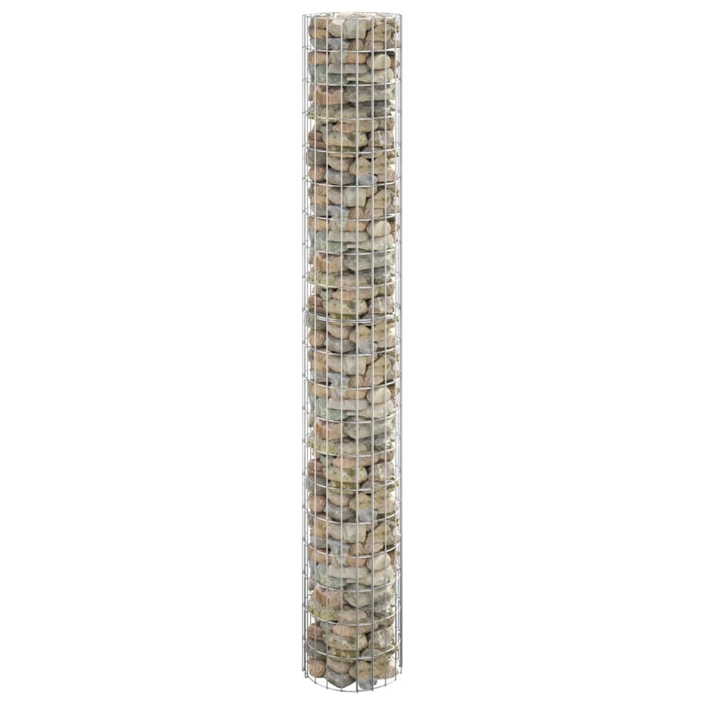 vidaXL Circular Gabion Pole Galvanized Steel  11.8"x78.7"