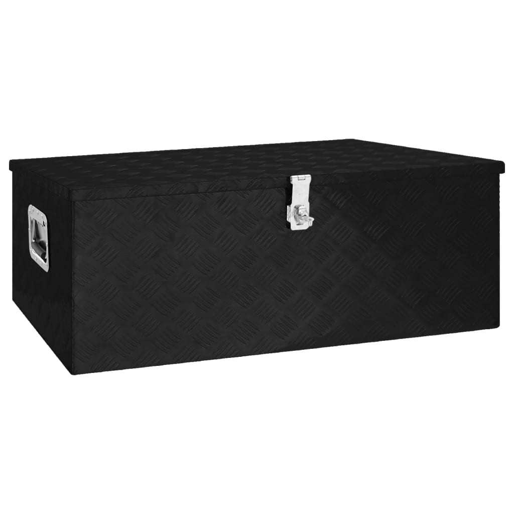 vidaXL Storage Box Black 39.4"x21.7"x14.6" Aluminum