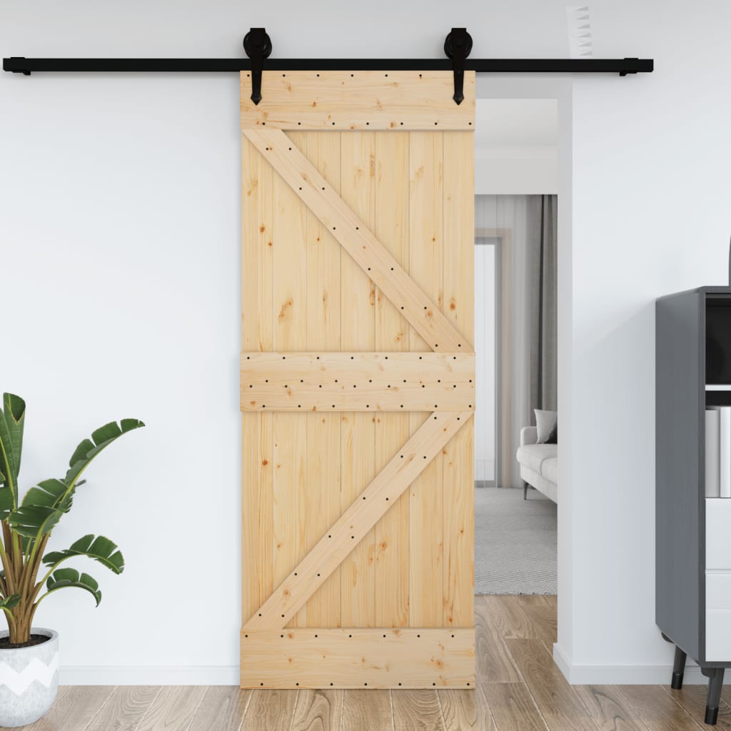 vidaXL Door NARVIK 27.6"x82.7" Solid Wood Pine