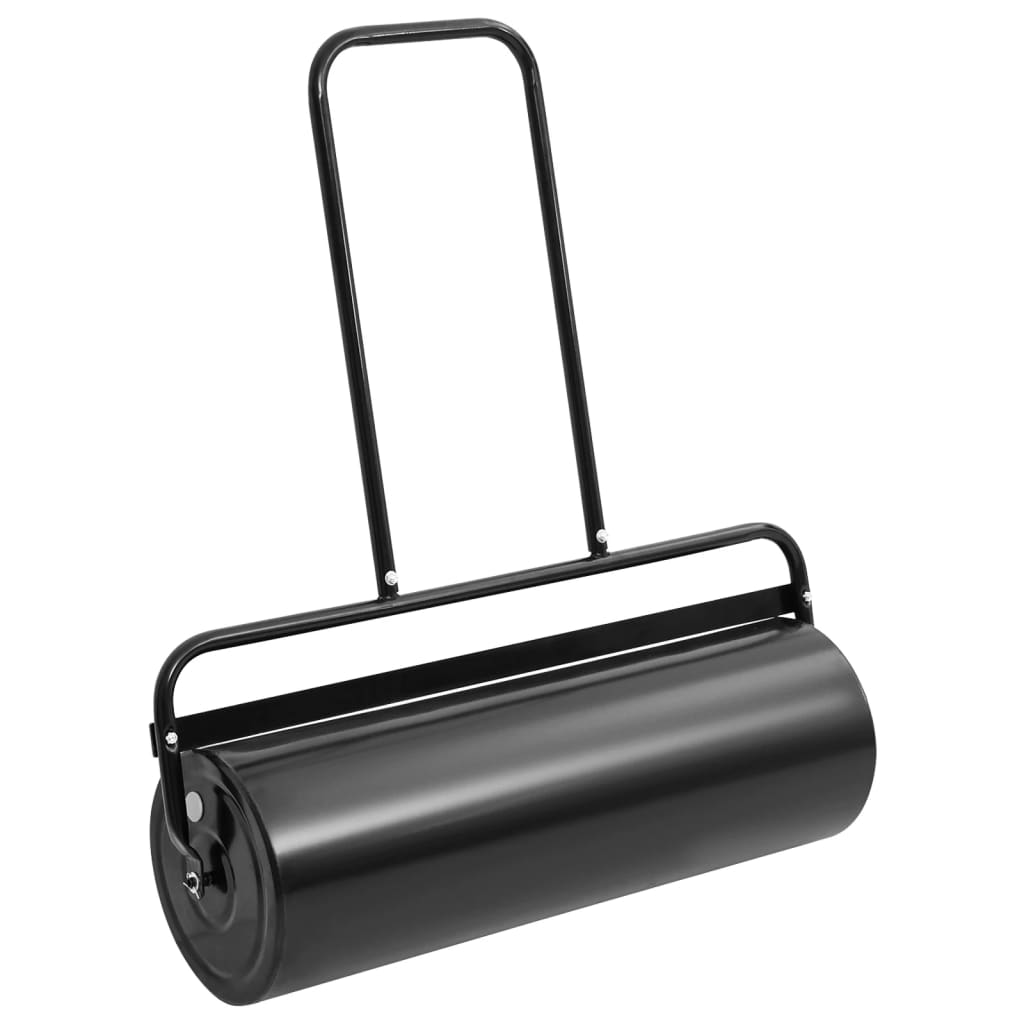 vidaXL Garden Lawn Roller with Handle Black 16.6 gal Iron and Steel